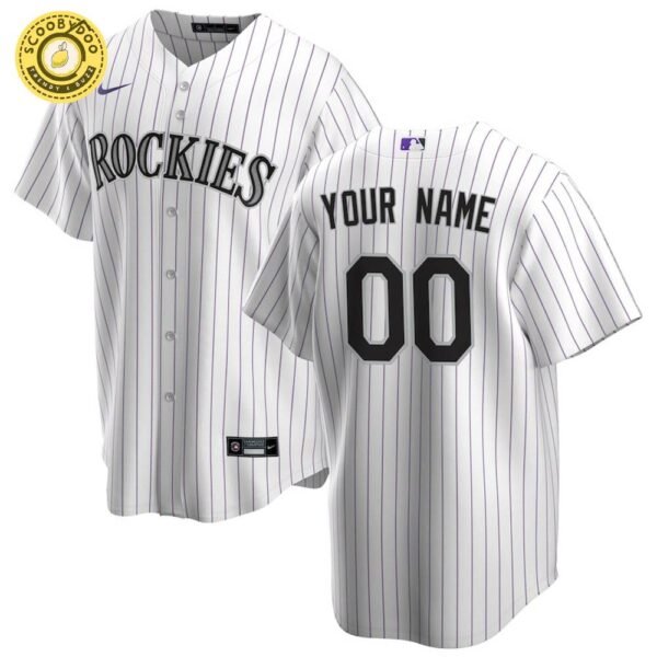 Colorado Rockies Jersey – White (Custom Name + Number)