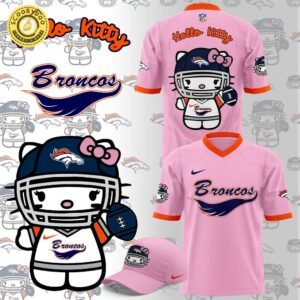 Denver Broncos X Hello Kitty Football Hot Design 2024 Pink Jersey