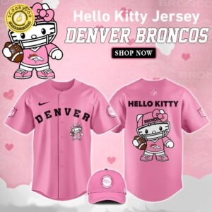 Denver Broncos x Kitty Jersey Limited Edition Pink Version – Custom Team Apparel