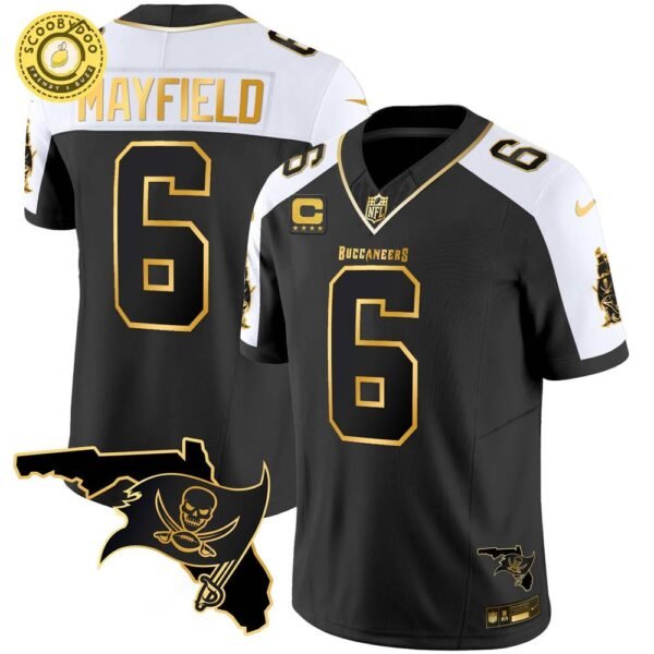 Florida Buccaneers Gold Vapor Jersey with Florida Patch