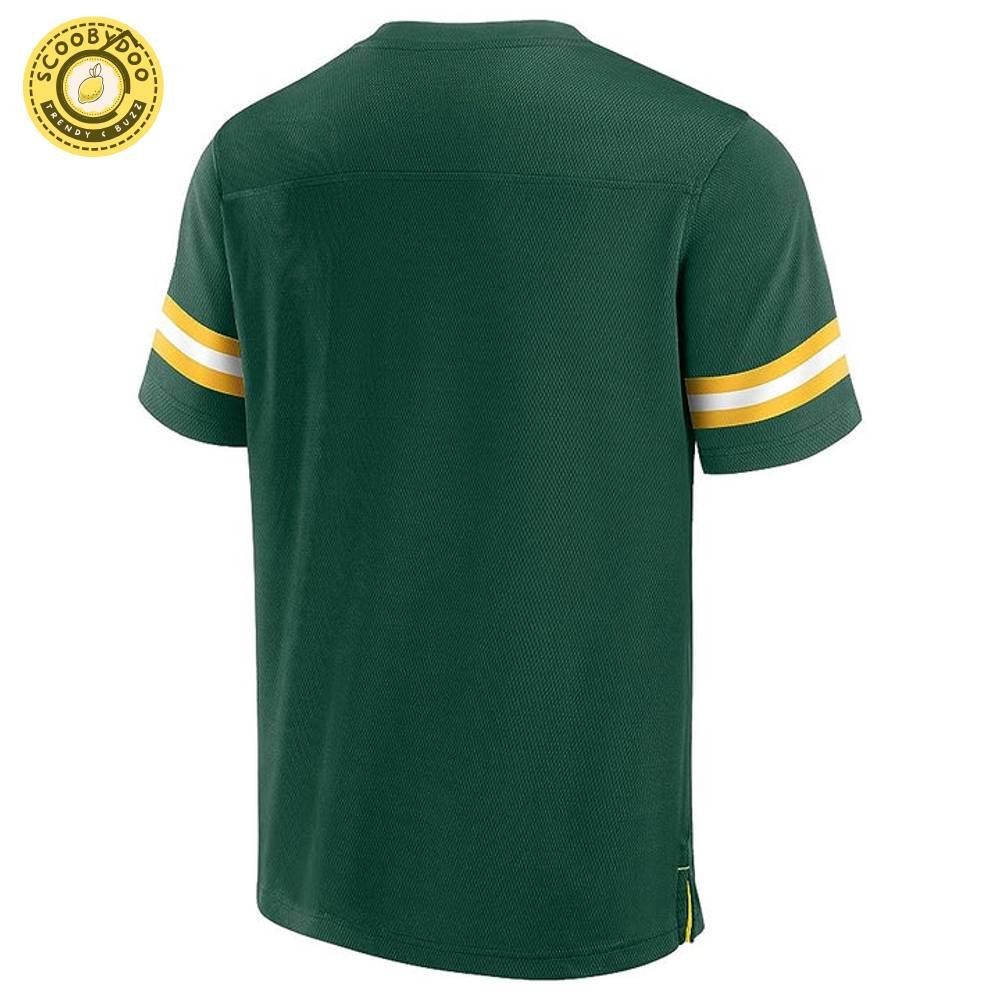 Green Bay Packers Nfl Hashmark V-Neck Short Sleeve Jersey Green Bay Packers Nfl Hashmark V-Neck Short Sleeve Jersey