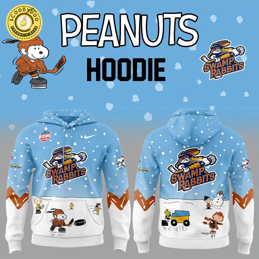 Greenville Swamp Rabbits Peanuts & Snoopy Night Nike Hoodie V2 Greenville Swamp Rabbits Peanuts & Snoopy Night Nike Hoodie V2