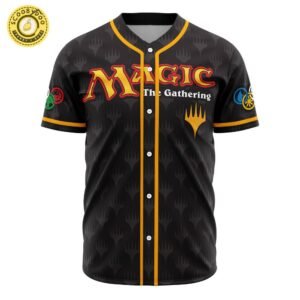 Hooktab 3D Printed Personalized Elements Of Magic The Gathering Men’S Short Sleeve Anime Baseball Jersey