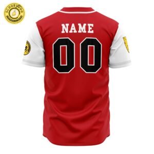 Hooktab 3D Printed Personalized Gryffindor House Harry Potter Men’S Short Sleeve Anime Baseball Jersey