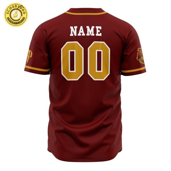 Hooktab 3D Printed Personalized Gryffindor House Harry Potter Men’S Short Sleeve Anime Baseball Jersey