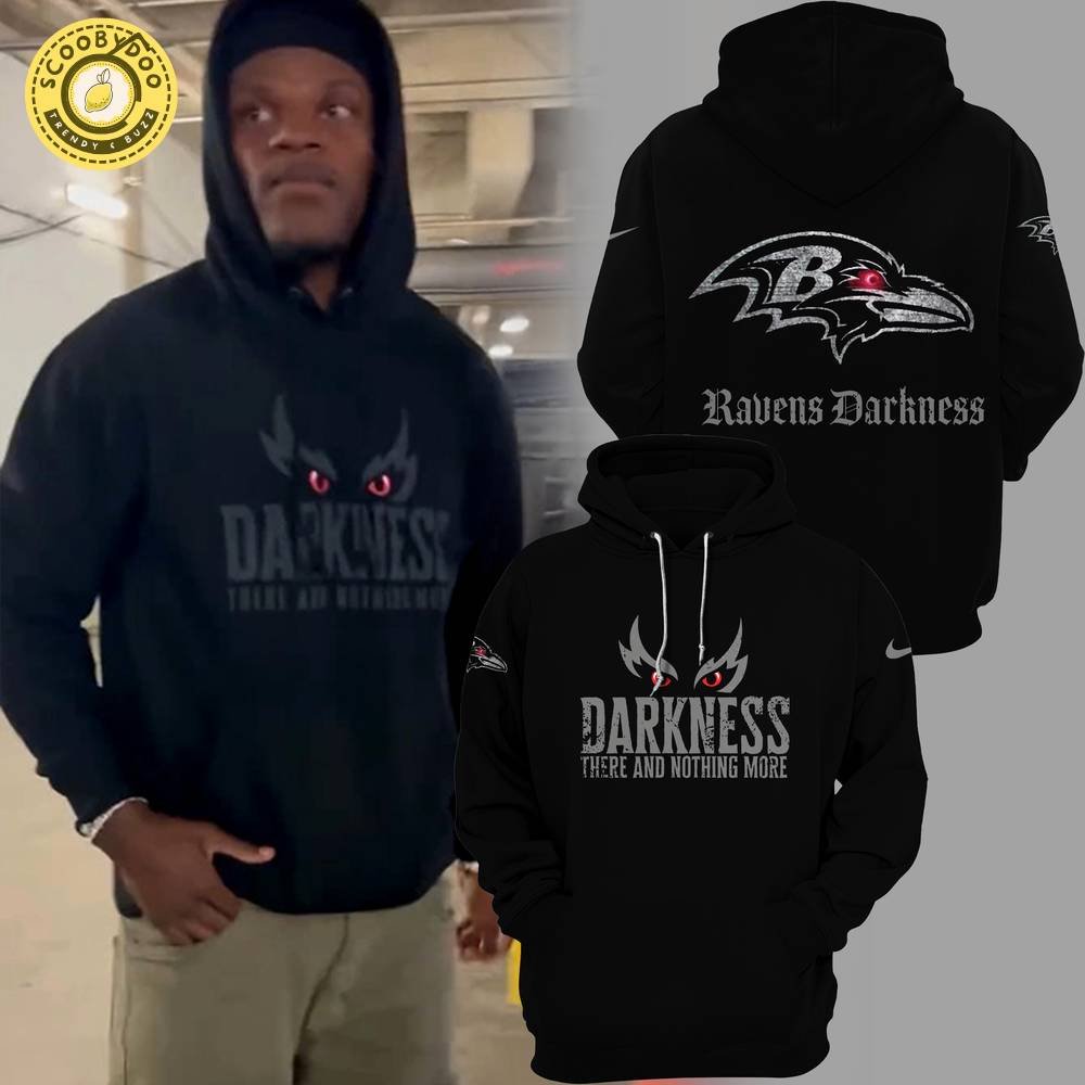 Lamar Jackson’s Baltimore Ravens Darkness Hoodie 2024 Lamar Jackson’s Baltimore Ravens Darkness Hoodie 2024