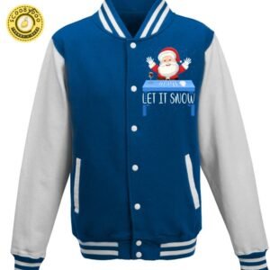 Let It Snow Santa Cocaine Adult Humor Xmas Funny Gag Gifts Pullover Hoodie Baseball Jacket Unisex
