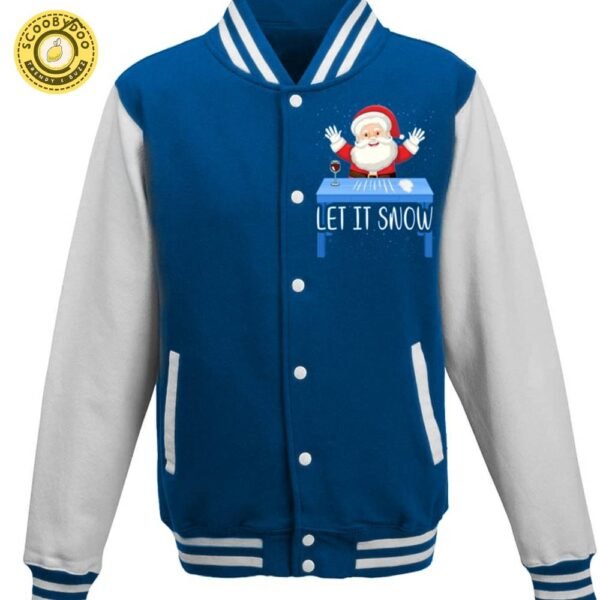Let It Snow Santa Cocaine Adult Humor Xmas Funny Gag Gifts Pullover Hoodie Baseball Jacket Unisex
