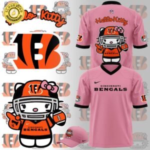 Limited Edition Cincinnati Bengals x Hello Kitty Football 2024 Jersey – Trendy Fan Gear