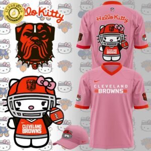 Limited Edition Cleveland Browns x Hello Kitty Football Jersey – Cute Fan Gear
