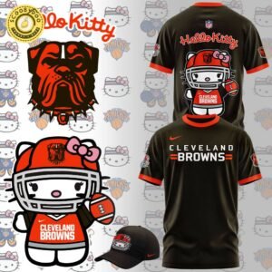 Limited Edition Cleveland Browns x Hello Kitty Hot Design 2024 T-Shirt – Cute NFL Gear