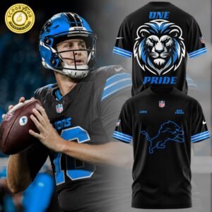 Limited Edition Detroit Lions ONE PRIDE New Version 2024 Black T-Shirt – Team Spirit Apparel
