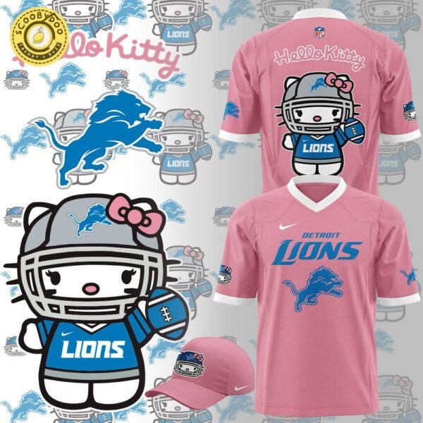Limited Edition Detroit Lions x Hello Kitty Football Jersey – Adorable NFL Merchandise