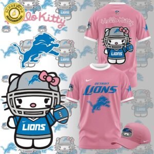 Limited Edition Detroit Lions x Hello Kitty T-Shirt – Cute Team Apparel