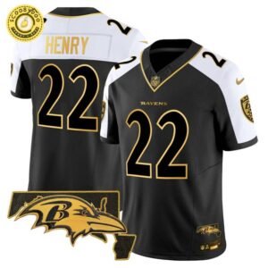 Limited Edition Men’s Ravens 2024 Gold Vapor Limited Jersey
