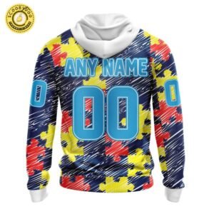 Limited Edition NHL Columbus Blue Jackets Special Autism Awareness Hoodie