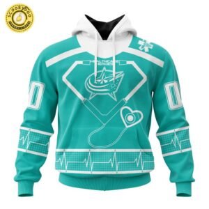 Limited Edition NHL Columbus Blue Jackets Special Design Honoring Healthcare Heroes Hoodie