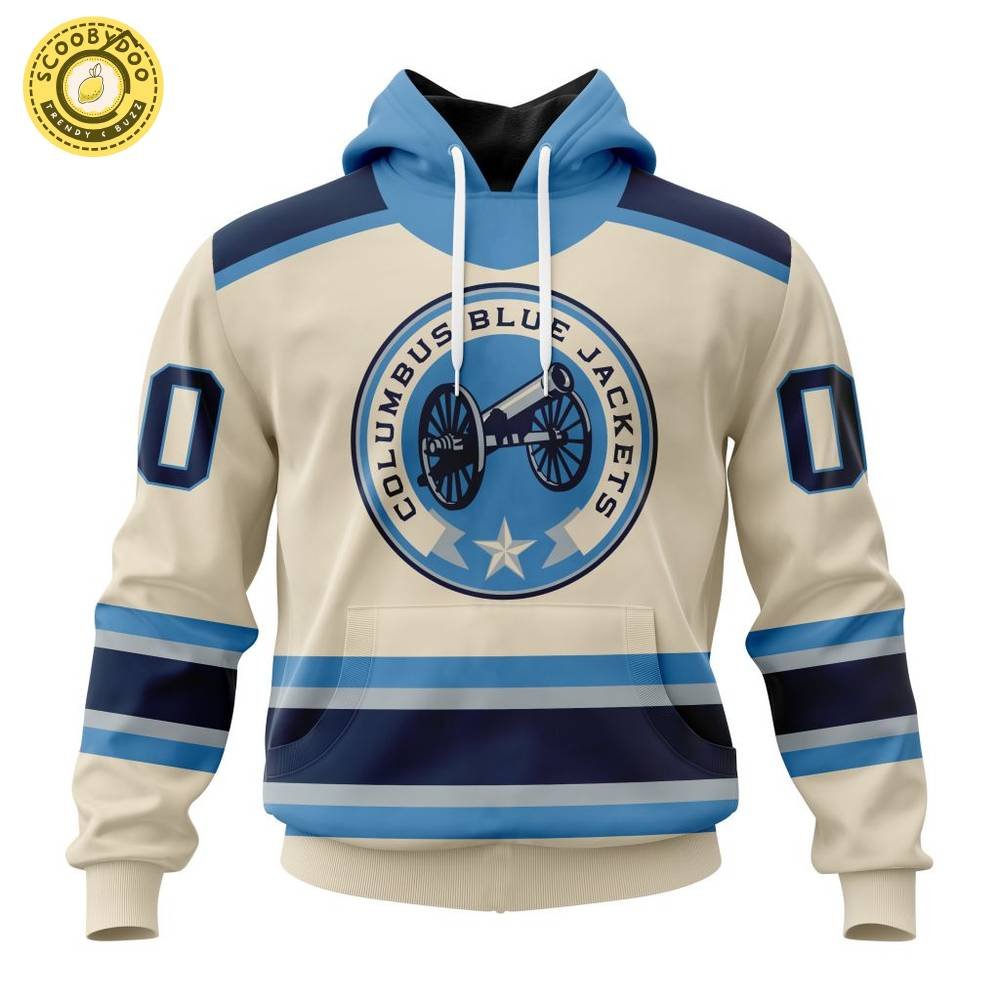 Limited Edition NHL Columbus Blue Jackets Special Reverse Retro Hoodie Limited Edition NHL Columbus Blue Jackets Special Reverse Retro Hoodie
