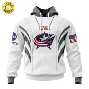 Limited Edition NHL Columbus Blue Jackets Special Space Force NASA Astronaut Hoodie