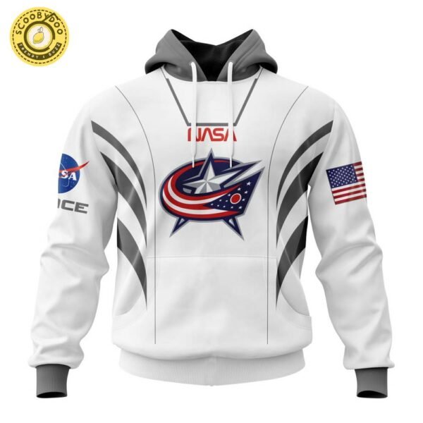 Limited Edition NHL Columbus Blue Jackets Special Space Force NASA Astronaut Hoodie