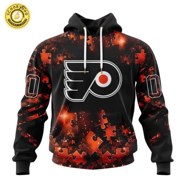 Limited Edition NHL Philadelphia Flyers Special Autism Awareness Design Hoodie 2024