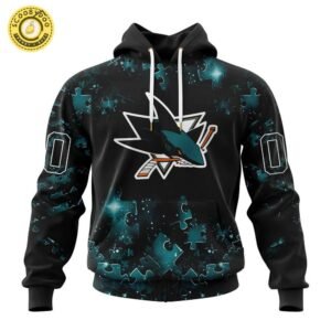 Limited Edition NHL San Jose Sharks Special Autism Awareness Design Hoodie 2024