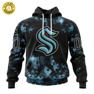 Limited Edition NHL Seattle Kraken Special Autism Awareness Design Hoodie 2024