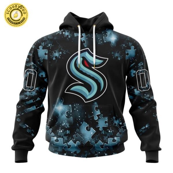 Limited Edition NHL Seattle Kraken Special Autism Awareness Design Hoodie 2024