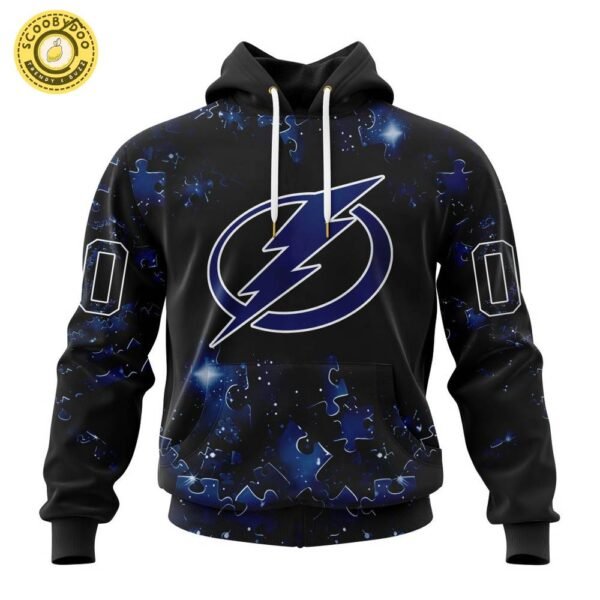 Limited Edition NHL Tampa Bay Lightning Special Autism Awareness Design Hoodie 2024