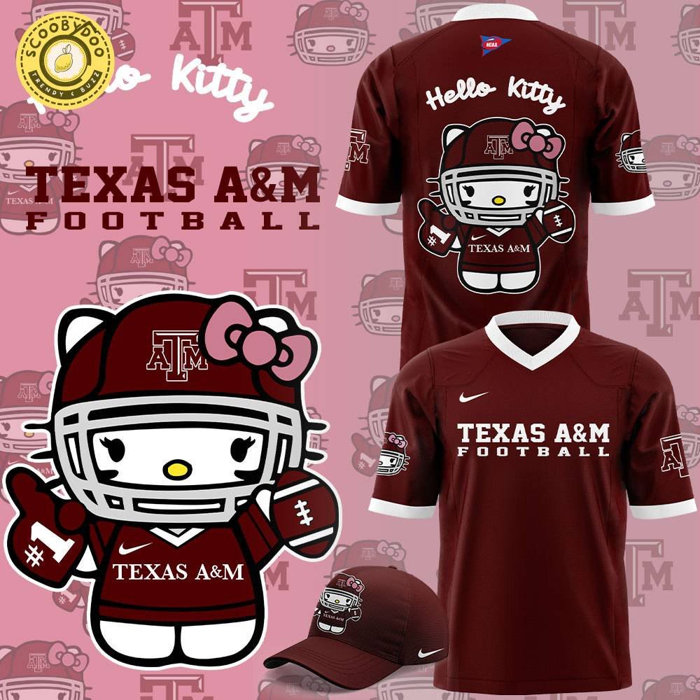 Limited Edition Texas A&M x Hello Kitty Football Jersey - Aggie Fan Apparel