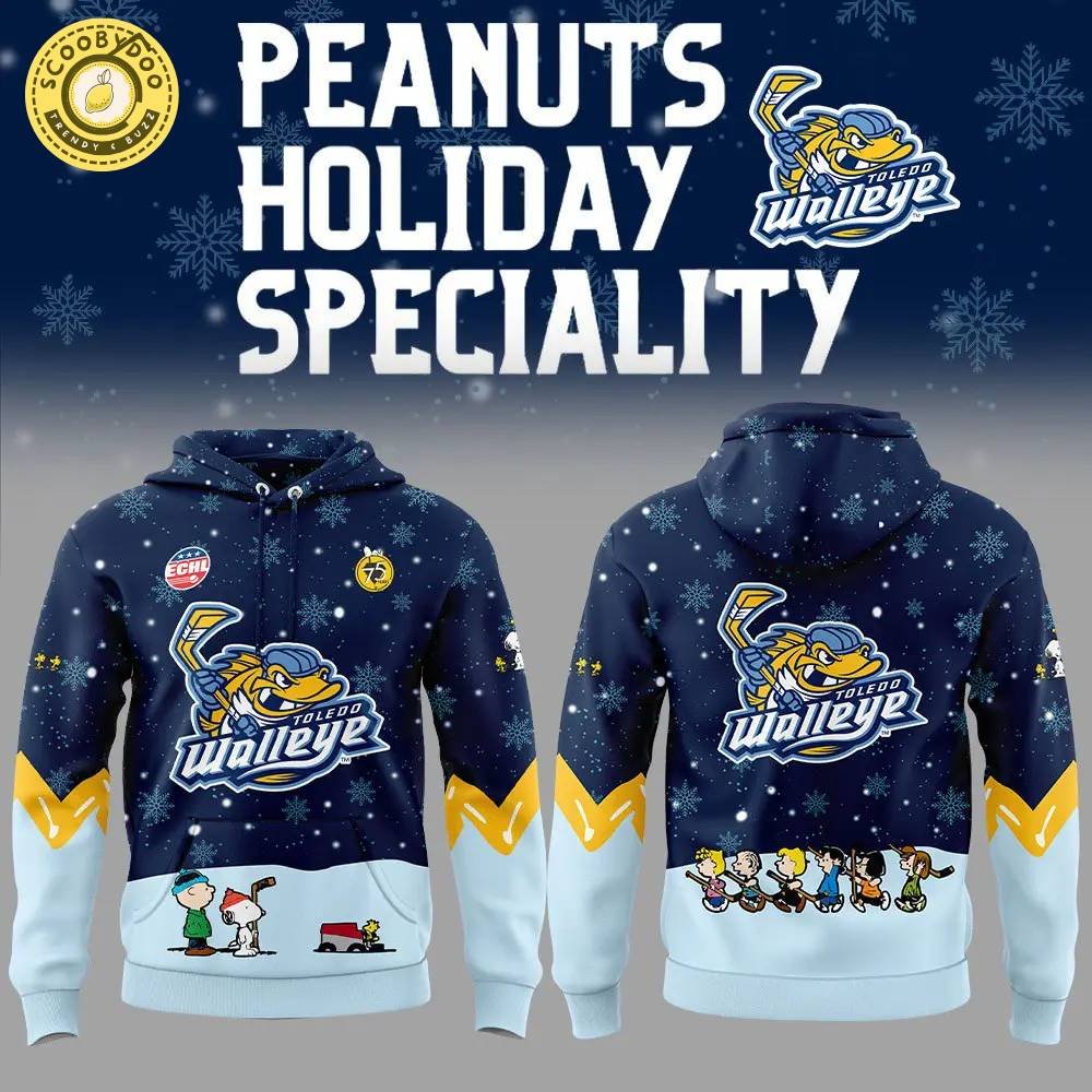 Limited Edition Toledo Walleye PEANUTS Hoodie V1 Limited Edition Toledo Walleye PEANUTS Hoodie V1