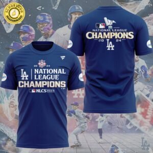 Los Angeles Dodgers 2024 National League Champions Blue T-Shirt – Limited Edition