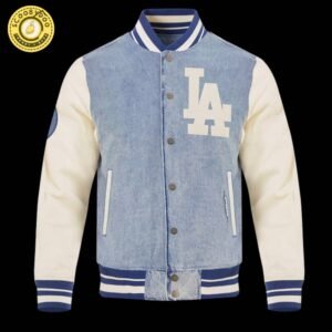 Los Angeles Dodgers Pro Standard Denim Varsity Blues Full-Snap Varsity Jacket