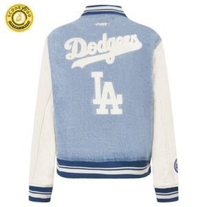 Los Angeles Dodgers Pro Standard Denim Varsity Blues Full-Snap Varsity Jacket