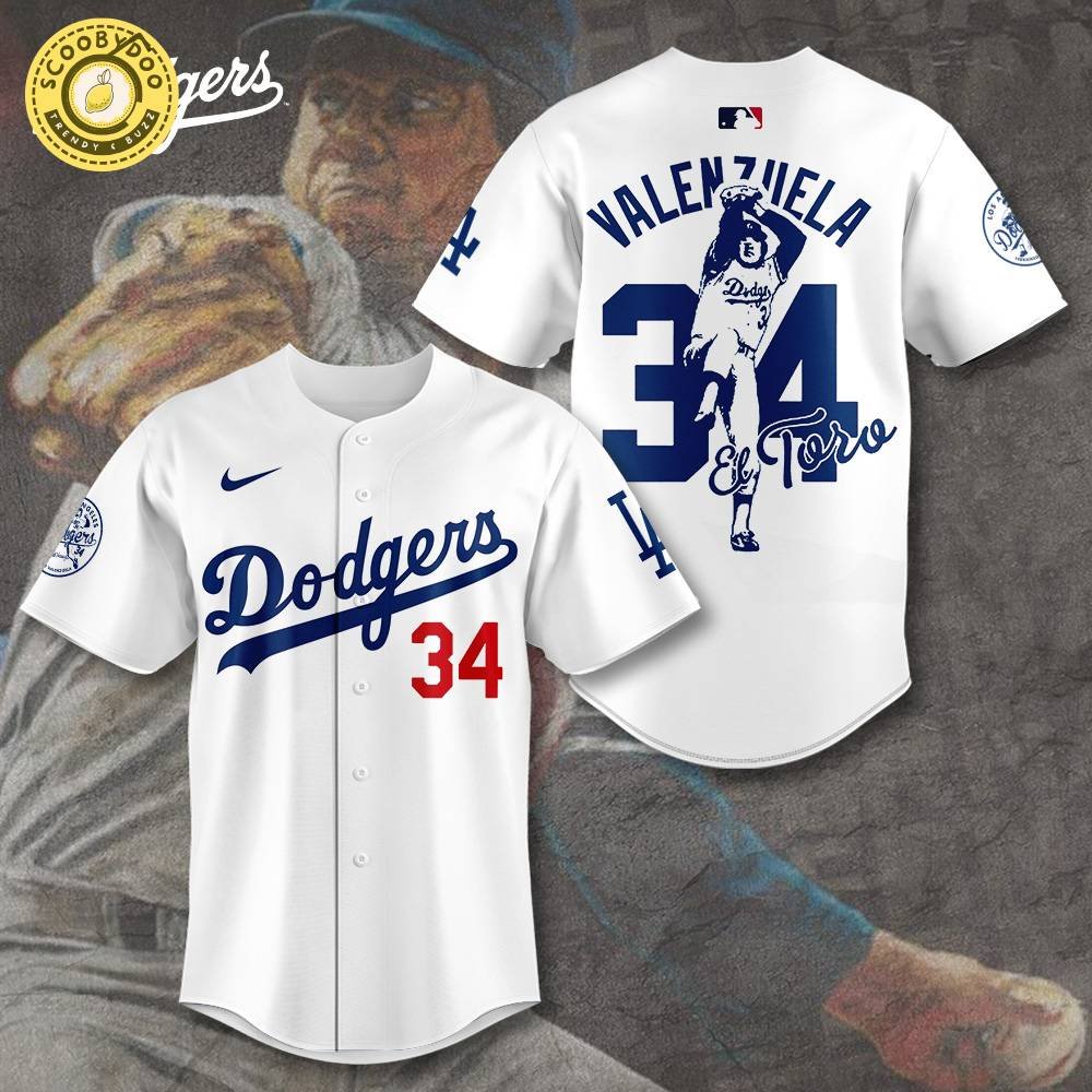 Los Angeles Dodgers x Fernando Valenzuela Baseball Jersey | Limited Edition Dodgers Valenzuela Tribute Jersey Los Angeles Dodgers x Fernando Valenzuela Baseball Jersey | Limited Edition Dodgers Valenzuela Tribute Jersey