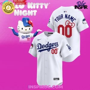Los Angeles Dodgers x Hello Kitty 50th Anniversary Baseball Jersey