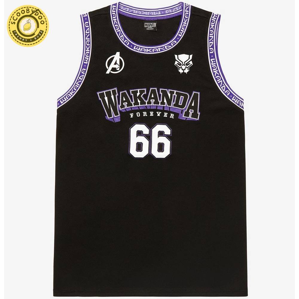 Marvel Black Panther Wakanda Forever Basketball Jersey Marvel Black Panther Wakanda Forever Basketball Jersey