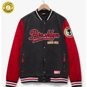Marvel Spider-Man Miles Morales Denim Varsity Jacket