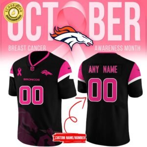 Men’s Nike Black Denver Broncos 2024 NFL Crucial Catch Personalized Football Jersey – Custom Name & Number