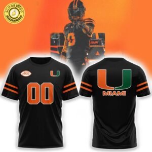 Miami (FL) Football 2024 Black New Version T-Shirt – Bold Team Gear