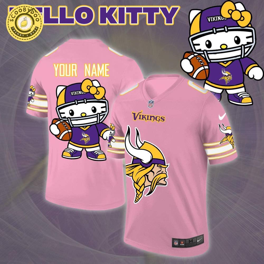 Minnesota Vikings X Hello Kitty Jersey 2024 Minnesota Vikings X Hello Kitty Jersey 2024