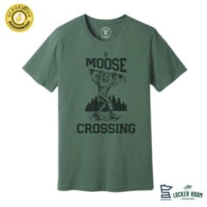 Minnesota Wild Ice Hockey Moose Crossing T-shirt | Wild Moose Crossing Design Shirt