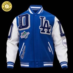 Mlb Los Angeles Dodgers Mashup Men’S Rib Wool Varsity Jacket