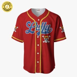Monkey D. Luffy Symbol Anime One Piece Otaku Cosplay Shirt Anime Baseball Jersey