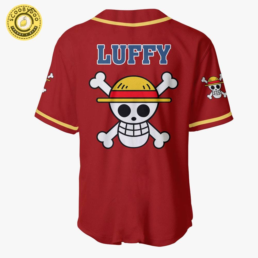 Monkey D. Luffy Symbol Anime One Piece Otaku Cosplay Shirt Anime Baseball Jersey Monkey D. Luffy Symbol Anime One Piece Otaku Cosplay Shirt Anime Baseball Jersey