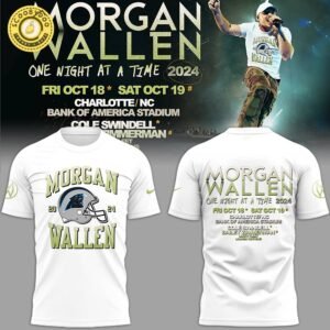 Morgan Wallen Panther 2024 Concert T-Shirt – White – Bank of America Stadium