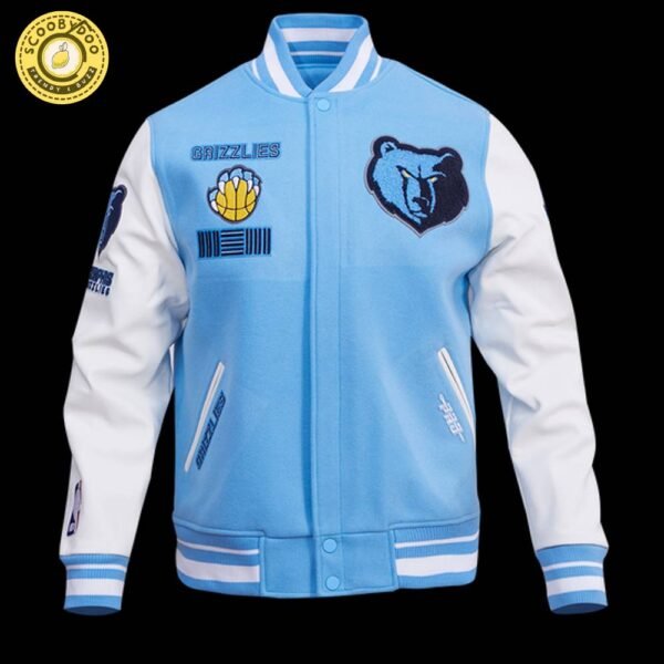Nba Memphis Grizzlies Retro Classic Men’S Rib Wool Varsity Jacket
