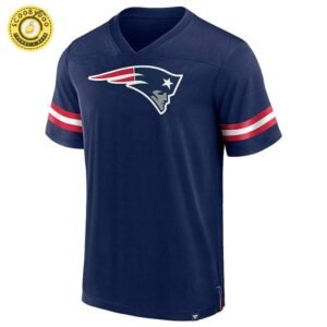 New England Patriots Nfl Hashmark V-Neck Short Sleeve Jersey