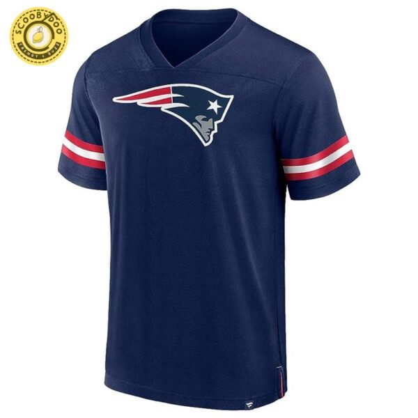 New England Patriots Nfl Hashmark V-Neck Short Sleeve Jersey