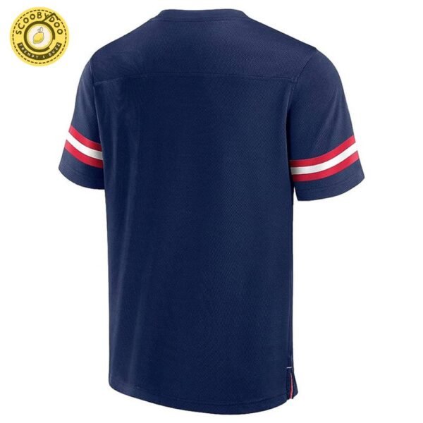 New England Patriots Nfl Hashmark V-Neck Short Sleeve Jersey